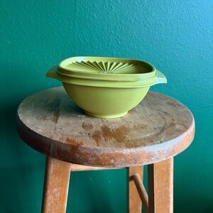 Vintage Tupperware Servalier Bowl 3.5 cup in Lime Green